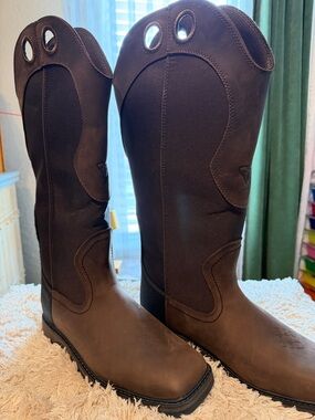 LaCrosse Tall Brown Pull-On Cowboy Work Boots